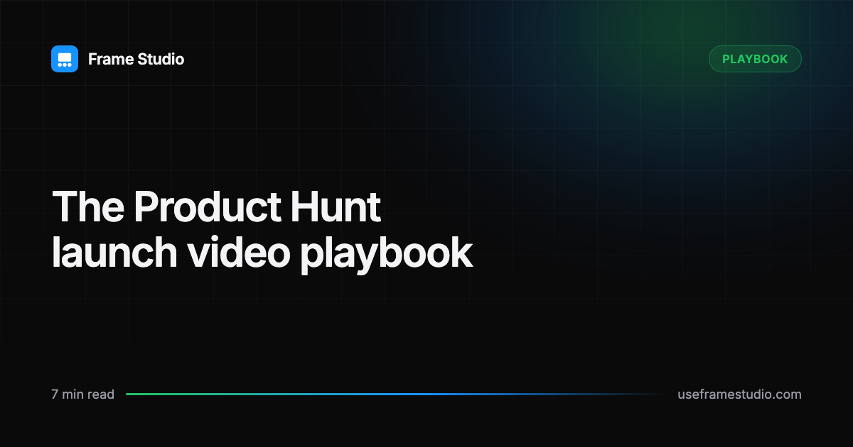 A Product Hunt launch page with an animated product video as the lead gallery item.