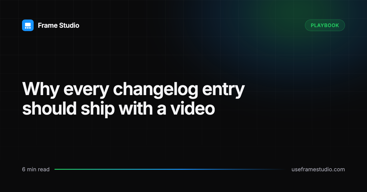 A SaaS changelog entry with an embedded product video demonstrating a newly shipped feature.
