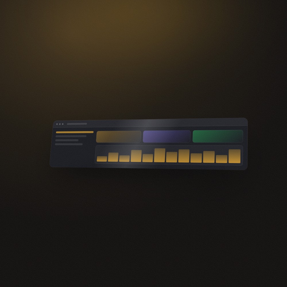 Feature launch animated with Slide 04 · Directional, lit by the Rooftop environment, framed 1:1.